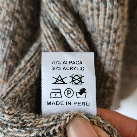 NEW Simply Natural Alpaca 'Linda Ebel' Open Front Long Cardigan Peru Neutral - Picture 5 of 10